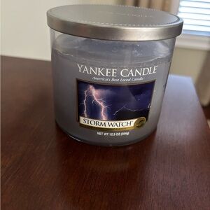 Yankee Candle Storm Watch - 2 Wick with Silver Lid. 12.5 oz. tumbler. RARE.